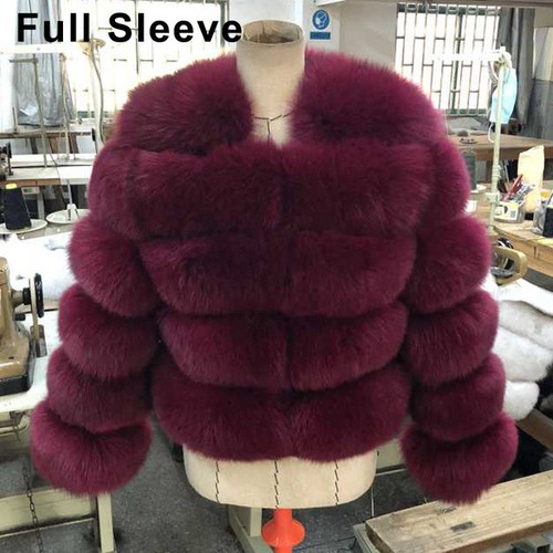 Women's Thick Coat Full Pelt Real Fox Fur Jackets Overcoat Vulpes Outerwear Gift - Picture 20 of 28