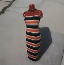 NEW- LOVE J RED- MULTI  STRIPED -PLUS SIZE 3X- DRESS- SPAGHETTI STRAPS 
