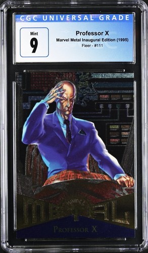 Professor X  Marvel Metal Inaugural Edition (1995) Fleer #111 CGC 9 Mint