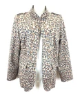 H14) ladies jacket cardigan size XL 42 animal print
