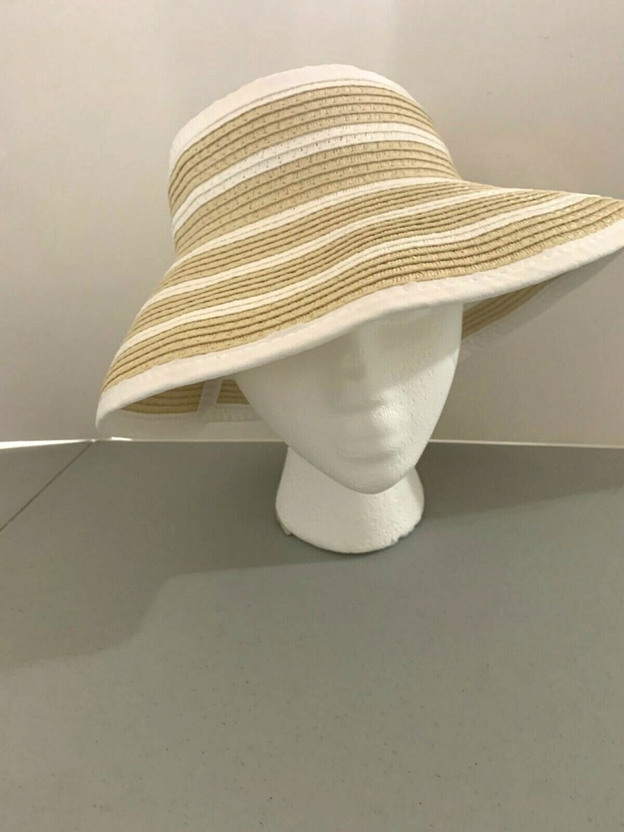 Roll Up Adjustable Visor Beach Straw Summer Sun Cap Wide  display picture 1