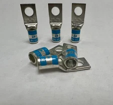 THOMAS & BETTS 60102 8AWG BLUE 24 1-HOLE NON INSULATED LUG  COLOR-KEYED NOS