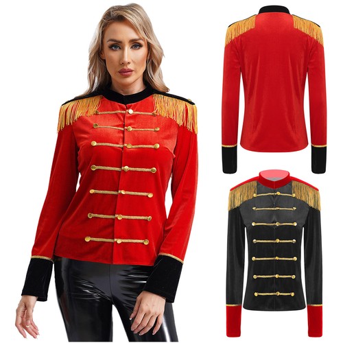 Womens Jacket Button Up Outerwear Medieval Coat Halloween Cosplay Steampunk