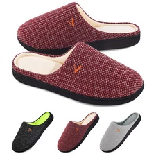 Womens Comfy Lightweight Memory Foam Slippers Slip-on House Shoes Indoor Outdoor