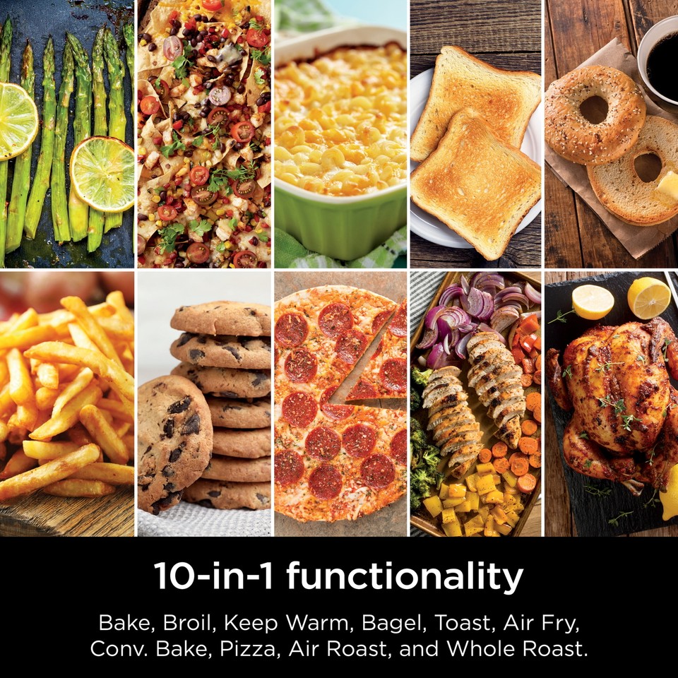 1Ninja 10in1 Double Oven with FlexDoor, Rapid Top Oven, Convection