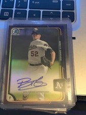 2015 Bowman Chrome Prospect Autographs Purple Refractors Brett Graves #/250! j1