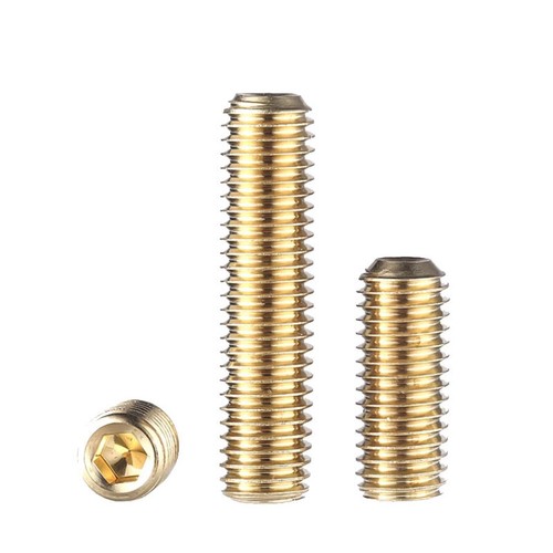Brass Socket Cup Point Grub Screw Hex Allen Set Screws M2 M2.5 M3 M4 M5 M6 - M12 - Picture 3 of 10