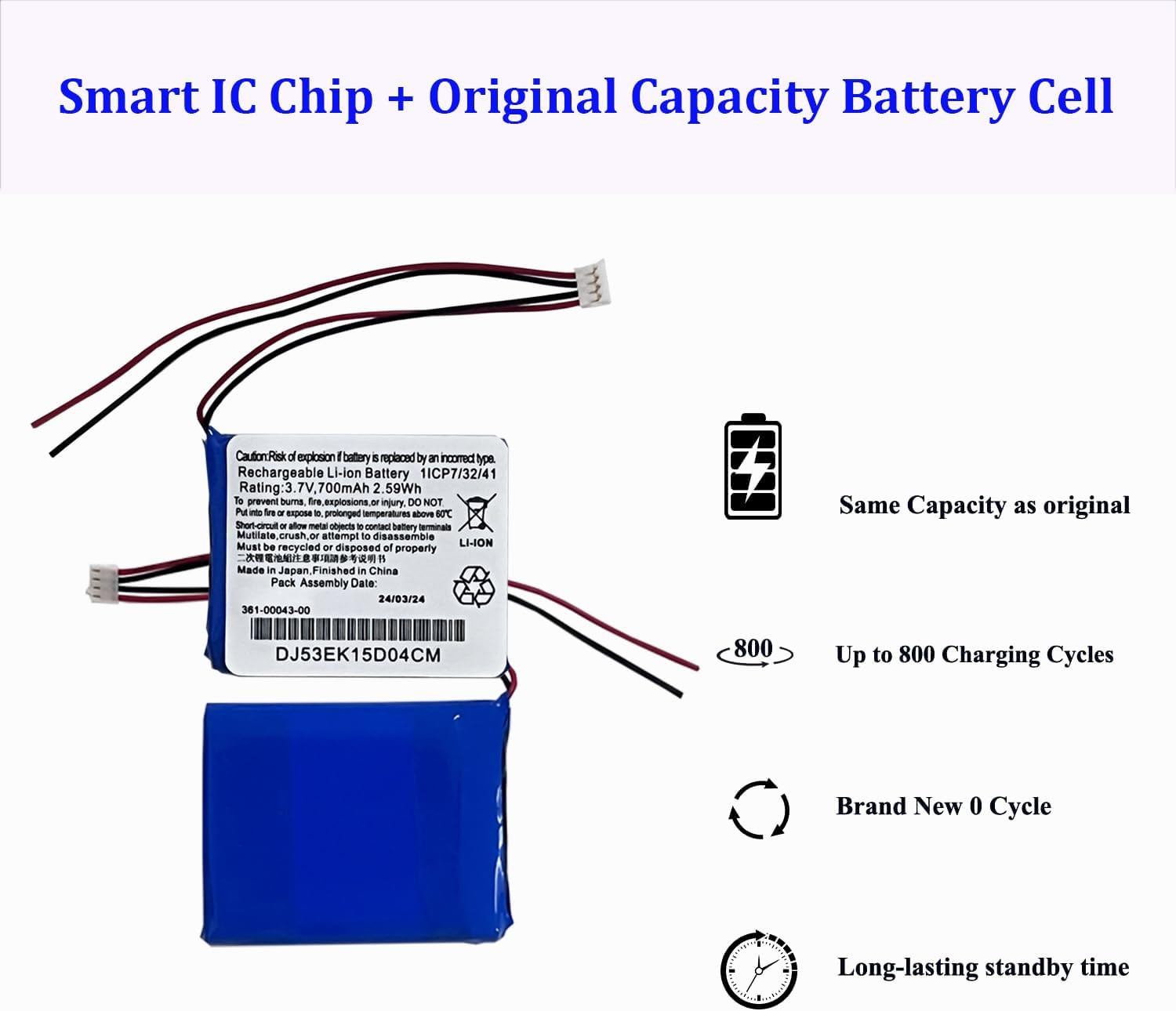 Batteria Ricambio Garmin Edge 520/820 - 700mAh - Risolvi Problemi Carica - 3