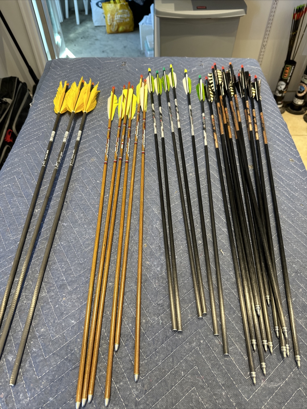 Lot Of Feather Fletched Trad Arrows eBay