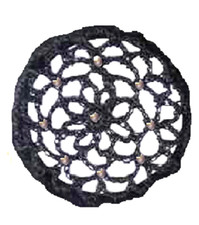 NEW Black Knitted Hair Bun Dance Ballet Tap Jazz Skate Dress approx 3" round NWT