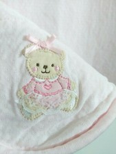 Little Me Blanket Pink One Size Bear Cotton RN 17356 24 X 28 inches
