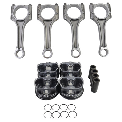 Pistons 23mm & Con Rods Set For 2.0 TSI VW Jetta GTI Passat EOS Tiguan Audi A4