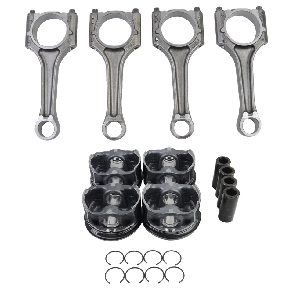 Juego de 4 anillos de pistón y bielas Φ23 mm aptos para AUDI A4 Q5 VW Jetta CC 2.0T Foto 2 de 4