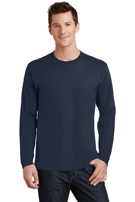 Port & Company Men's Long Sleeve Crew Neck Fan Favorite Cotton T-Shirt PC450LS