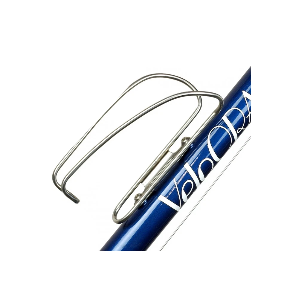 Velo Naranja Moderniste MKII Acero Inoxidable Bicicleta Botella Jaula Plateada Foto 2 de 2