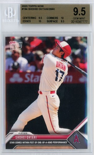 2023 TOPPS NOW MLB #194 MVP WINNER SHOHEI OHTANI - BGS TRUE GEM 9.5 w/ 2 10s!