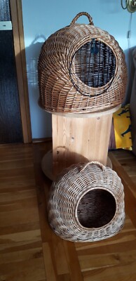 Katzentransportkörbe, Durchmesser 60 cm und 40 cm, Tragegriff 