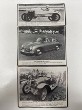 Lot de 17 découpes magazine photo voiture vintage 1900 noir et blanc