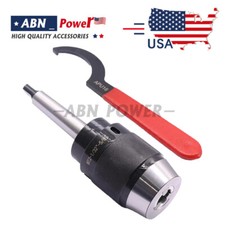 1/32" - 5/8" Keyless Drill Chuck with Morse Taper 2 MT2 Integral Shank Steel