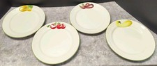4 Vietri Italy Insalata Salad Plates 8 1/2" Side Plate Set Embossed Vegetables