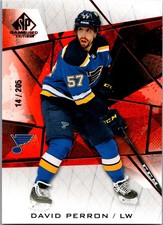 2021-22 Upper Deck SP Game Used Red Fragment /205 David Perron #45
