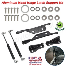 For Honda Civic CRX 1988-1991 EF Billet Aluminum Gas Hood Hinge Latch Support US