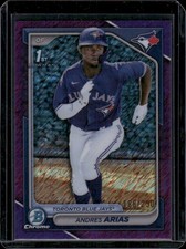 2024 Bowman Chrome #BCP-236 Andres Arias 1st Purple Shimmer /250 Blue Jays