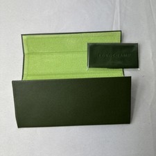 Longchamp Semi-Hard Shell Folding Eyeglasses Case Olive Green