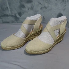 Easy Spirit Shoes Womens Size 8 Medium Wedge Espadrille MEZA7 Slip On Comfort