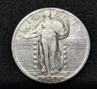1929-D Standing Liberty Quarter 25C - Denver Mint  - F-VF Details - Cleaned
