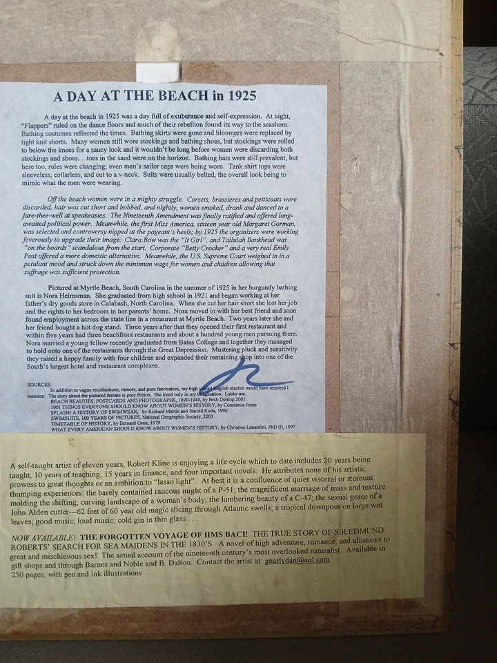 Impresión enmarcada A Day At The Beech 1925 Robert Kline 10x12 Foto 4 de 4