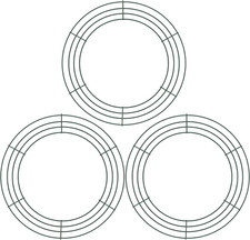 3 Pieces Wire Wreath Frame Christmas Metal round Wreath Form Holiday Wire Ring f