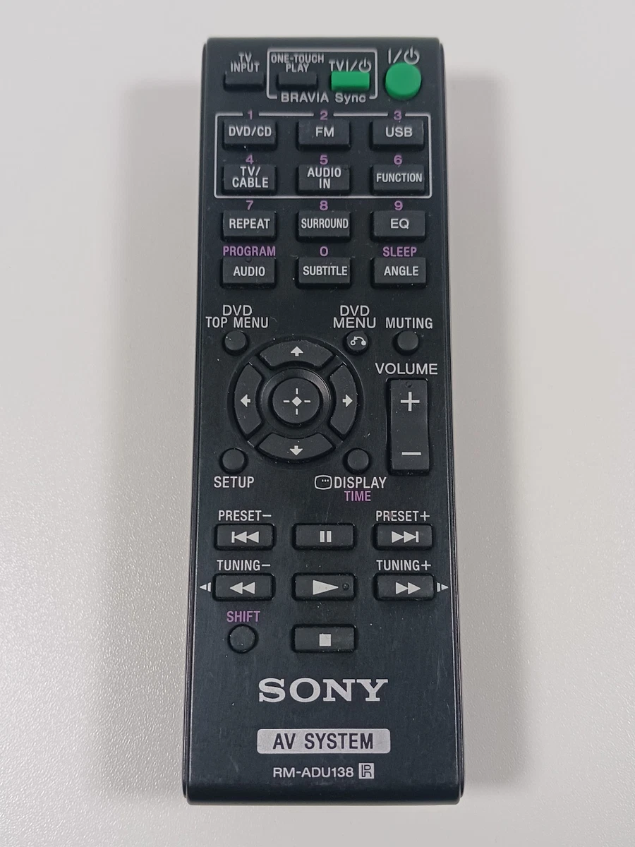 Novo Substituto Para O Controle Remoto Do Receptor Sony RM-ADU005 Audio