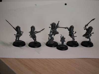 Warhammer 40k Howling Banshees Todesfeen Gebaut Base Magnetisiert