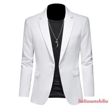 Men's Jacket Suit Blazer Slim-Fit Suit Wedding Business Dress Casual Suit Tops