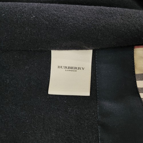 Abrigo BURBERRY Lana Trench Línea A Para Hombre 42S Forro Negro De Colección Largo Botón Frontal - Imagen 6 de 12