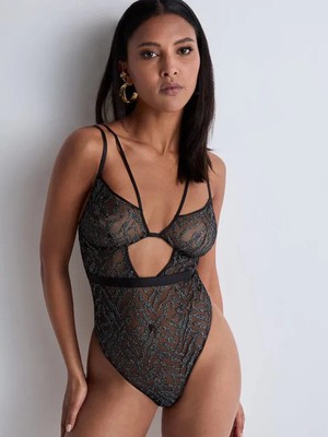 Aubade Black Silver Moonlight Shadow Bodysuit