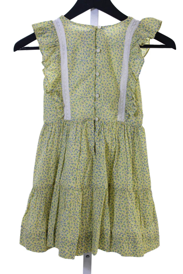 Polo Ralph Lauren Niñas Volantes Cuello Redondo Acampanado Solero Floral Talla 6 Foto 3 de 4