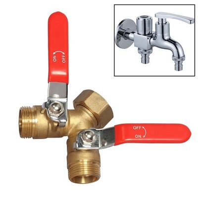 Gartenschlauchverbinder mit 3/4 GHT Y Ventil für Dual Flow