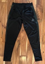 Men s Adidas Tiro 21 Black Jogger 3 Gray Stripes Aeroready Track Zip Logo Pants