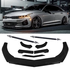 For KIA Forte K5 Front Bumper Lip Splitter Spoiler Glossy Black Body Kit Strut R