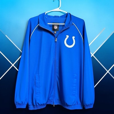 Vintage Indianapolis Colts Jacket Men s L G-III NFL Full Zip Track Windbreaker