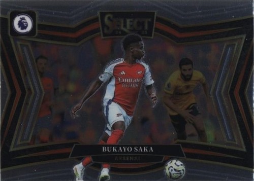 Bukayo Saka 2024-25 Panini Obsidian Galaxy Taiga /25 Patch Jersey