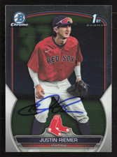 Justin Riemer Signed 2023 1st Bowman Draft Chrome Card #BDC-182 Boston Red Sox 6