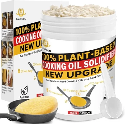 Galitoon 100% Plant Based Cooking Oil Solidifier Powder Mess Free Oil Hardener