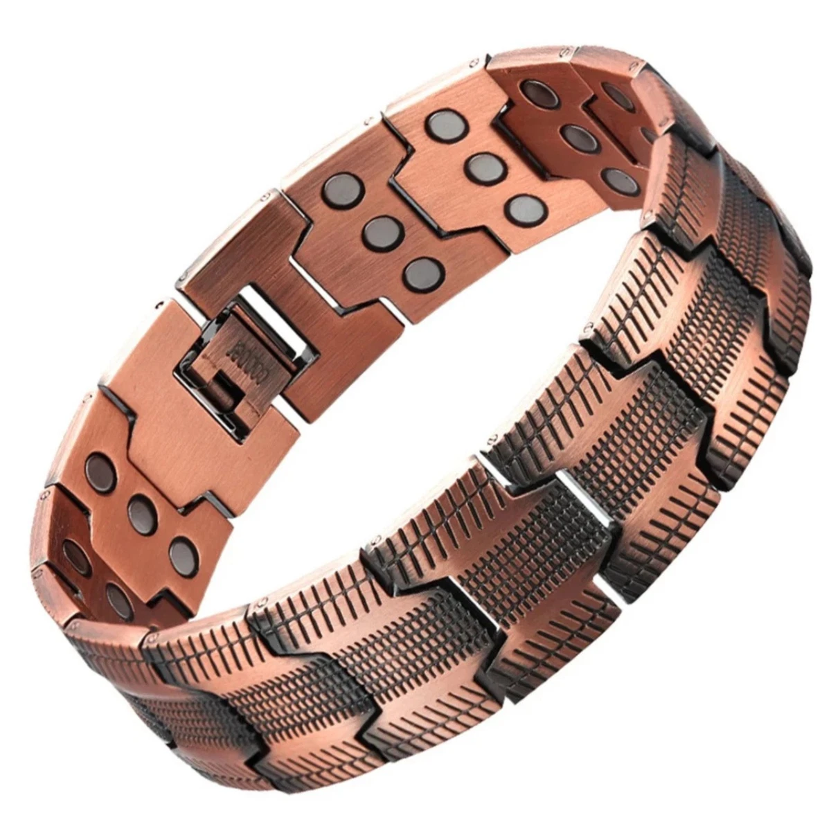 3X Pure Copper Magnetic Therapy Bracelet Arthritis Pain Relief Men Healing AU