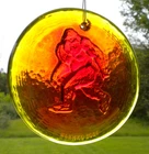 Blenko Glass Suncatcher - Bigfoot - Tangerine