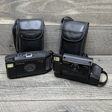 Lot of 2 Polaroid Captiva SLR Auto Focus Instant Film Cameras w/ Original Cases