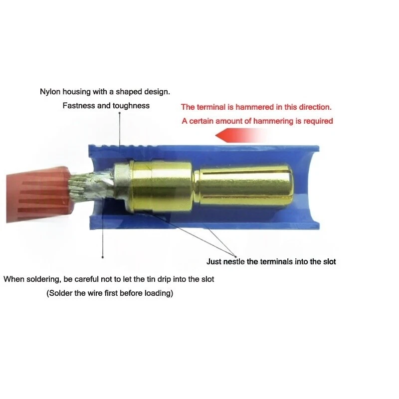 AMASS Stecker/Buchse (male/female) Goldkontakt Hochstrom EC5-F EC5-M DC500V 100A - Bild 4 von 4