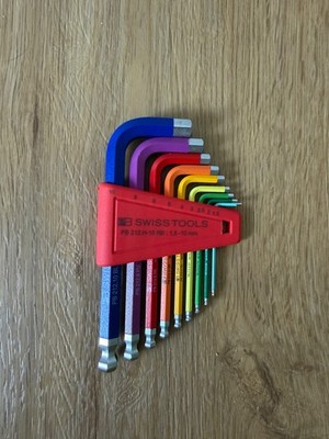 PB Swiss Tools PB 212.H-10 RB - Sechskantschlüsselsatz 10-tlg. farbcodiert